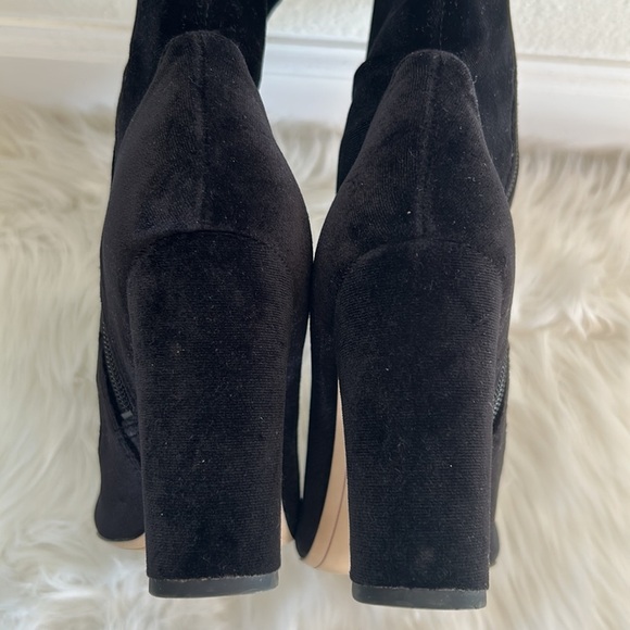Sam Edelman Black Velvet Calexa Sock Boots Size 7.5 - Picture 7 of 11